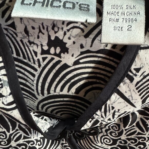 Chico's Asian-Influence Silk Jacket - Picture 5 of 6